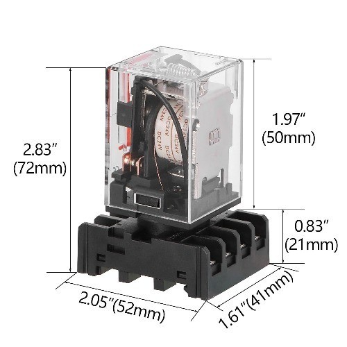 2 Pack MK2P General Purpose Electromagnetic Power Relay AC 110V Coil 8 Pin DPDT