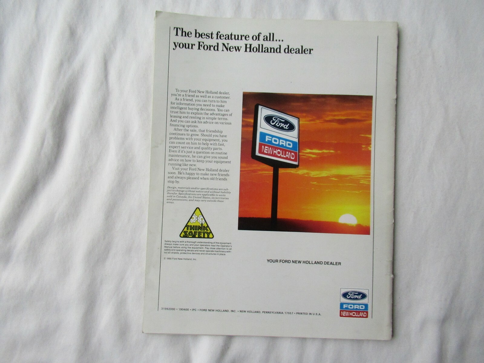 2000 Ford New Holland buyer’s guide Ford New Holland products brochure
