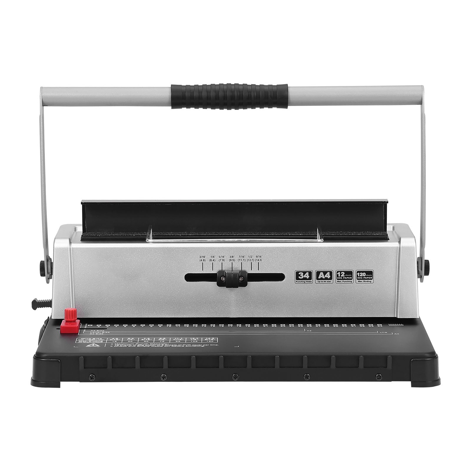 VEVOR Coil Spiral Binding Machine Manual Book Maker 34 Holes Letter Size A4 A5