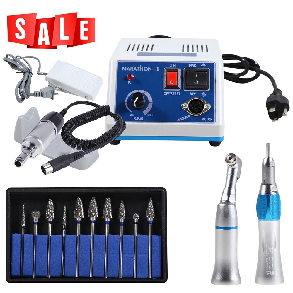 Dental Lab Marathon 35k rpm Electric Micro motor Polishing Burs Drill Handpiece