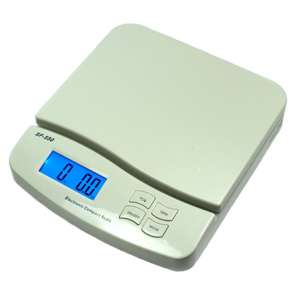 66 LB x 0.1 OZ / 30 KG x 1g Digital Postal Scale Shipping Scale SF-550 White
