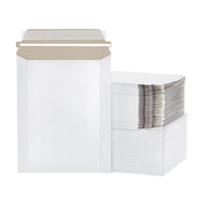 25 – 9.75×12.25 White Stay Rigid Flats Self-Seal Cardboard Envelope 9.75″x12.25″