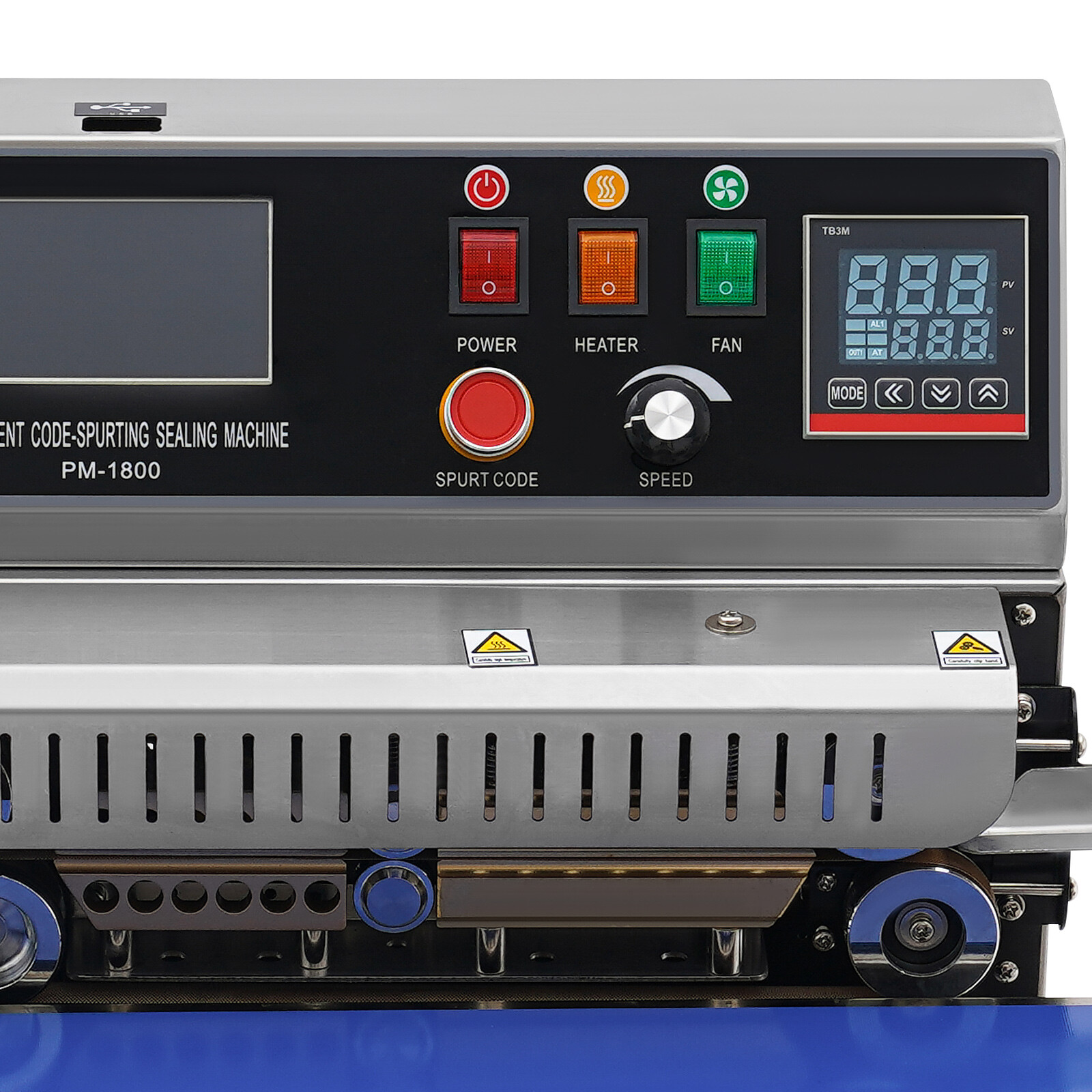 Automatic Inkjet Printing Continuous Sealing Machine Packaging Band Sealer 750W