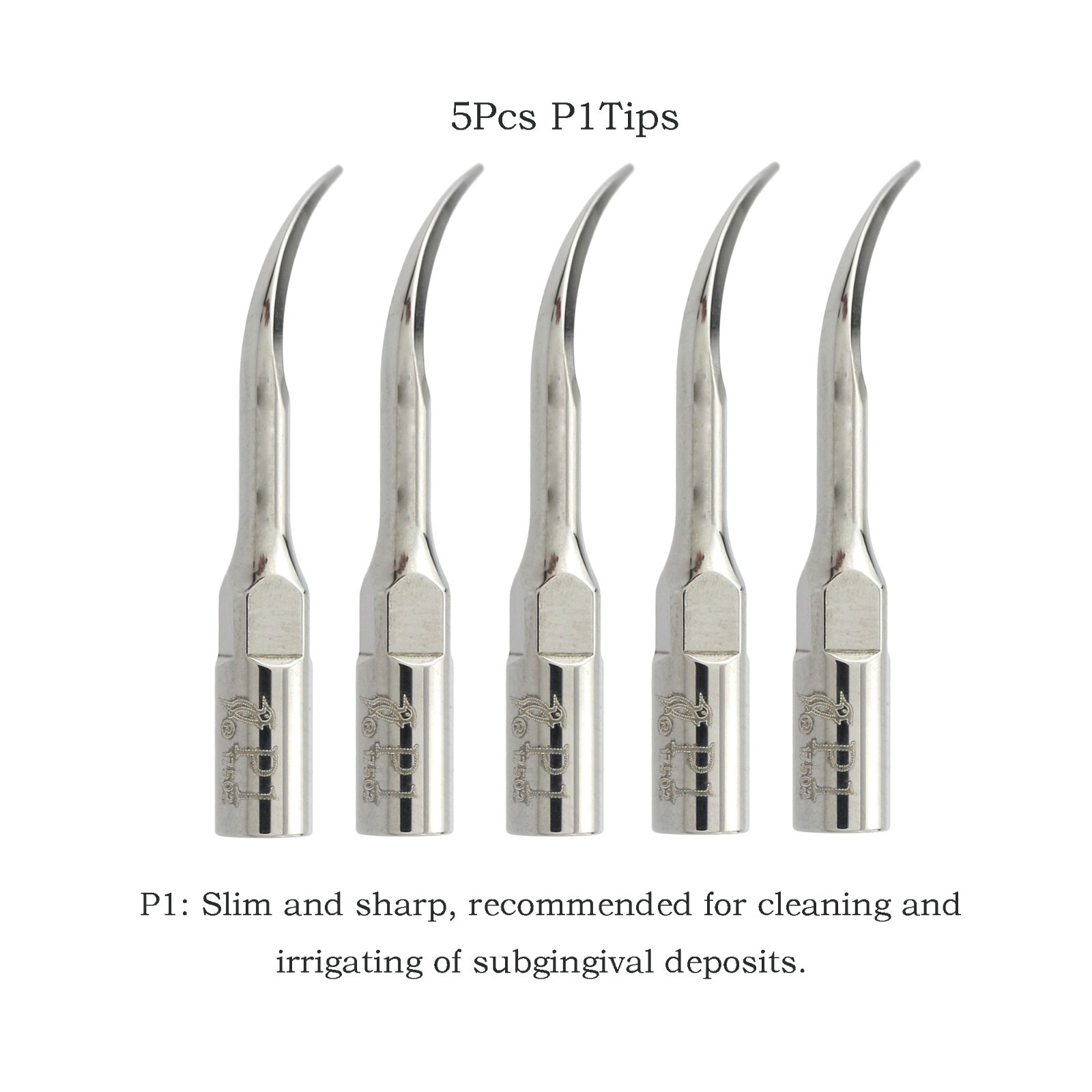 5Pcs Woodpecker Piezo Tips P1 Slim Perio fit Dental Ultrasonic EMS UDS Scaler