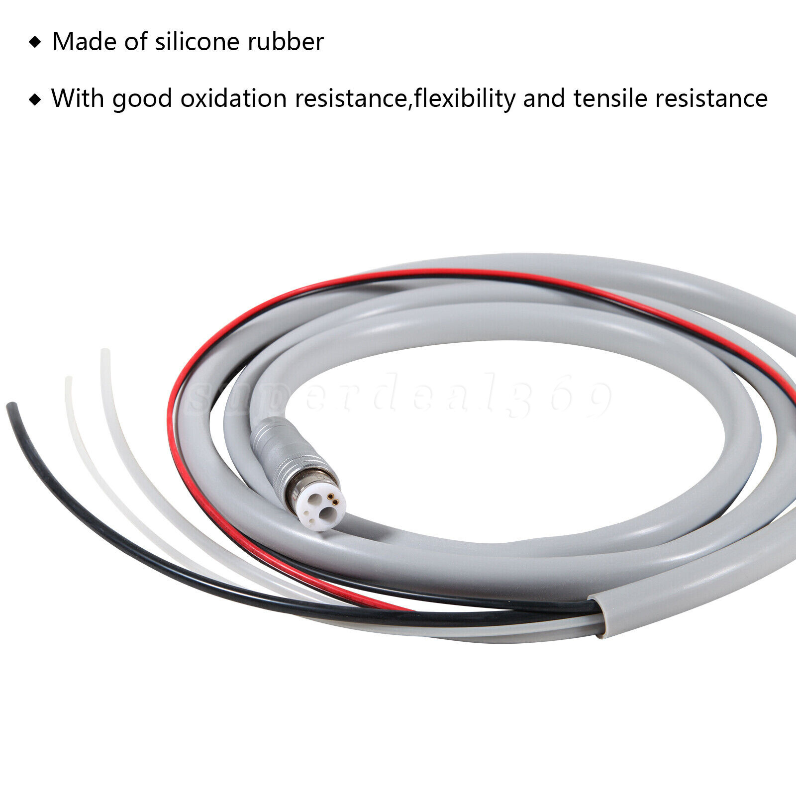 Dental 6 Hole Silicone Hose Tubing Tube for Fiber Optic High Speed Handpiece New