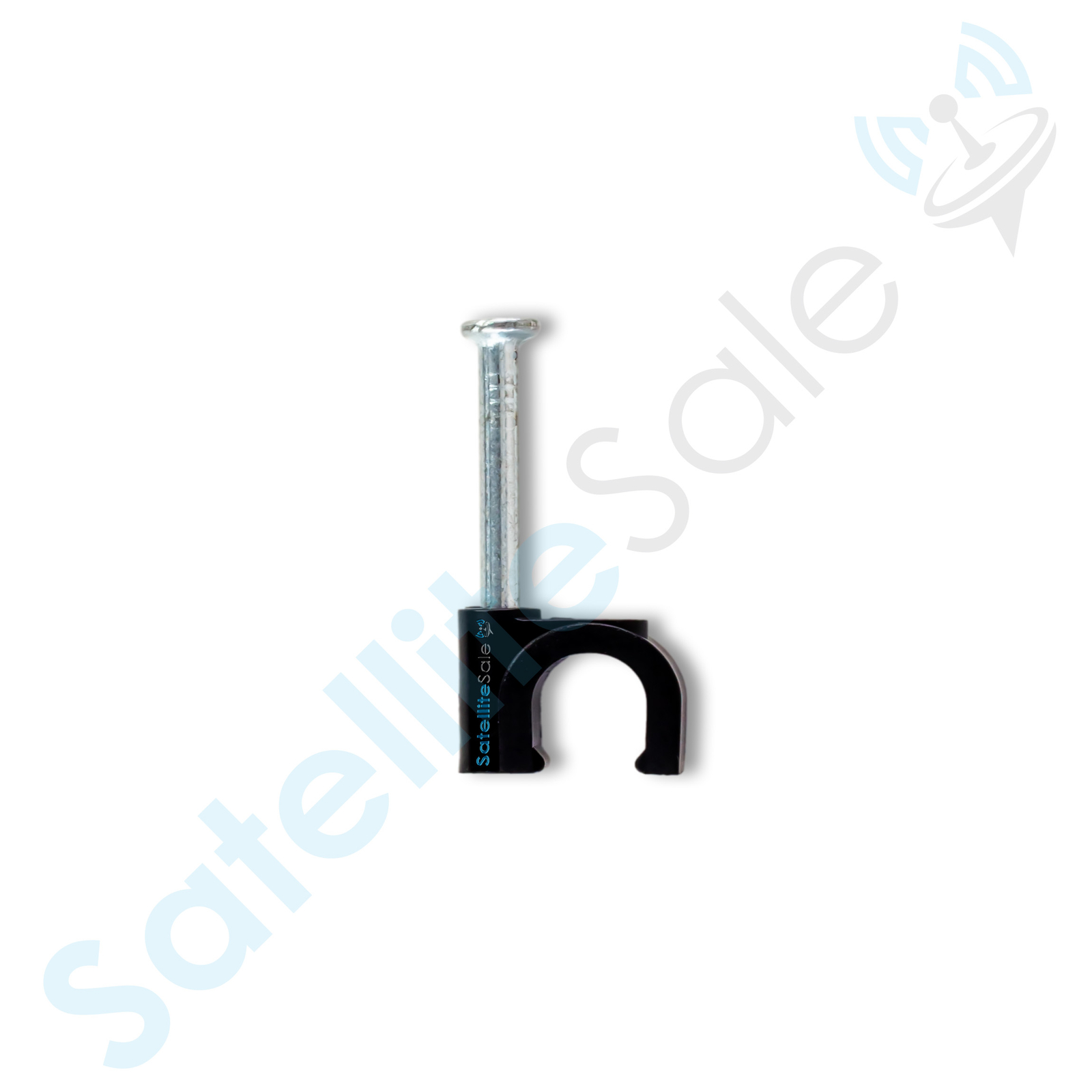 SatelliteSale Flex Single or Dual Cable White or Black Screw Nail Clips 100 Pcs