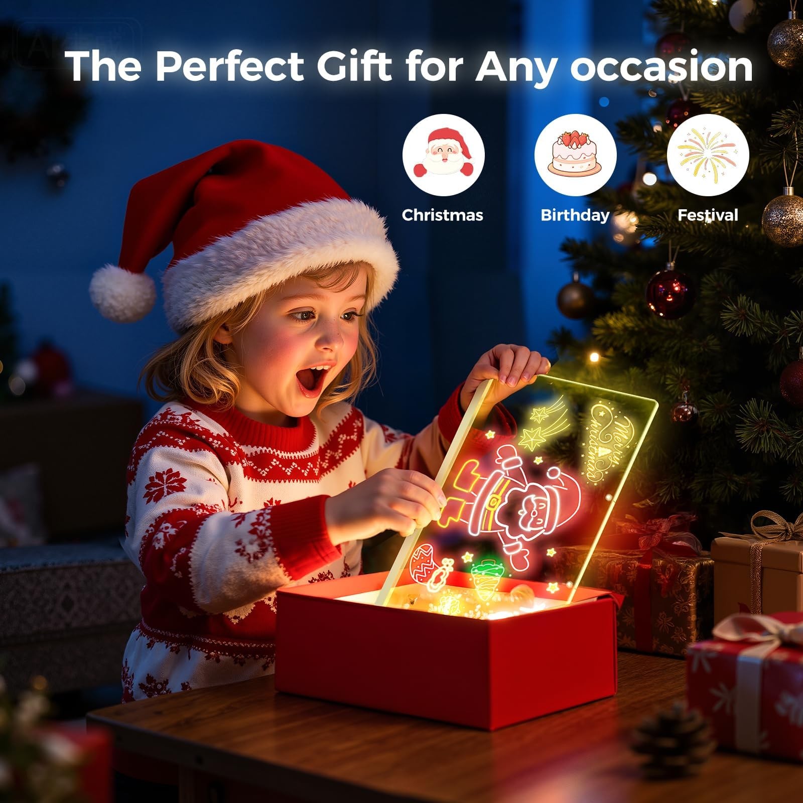 20» Lumi LED Drawing Board for Kids- Erasable Acrylic Electronic White Board…