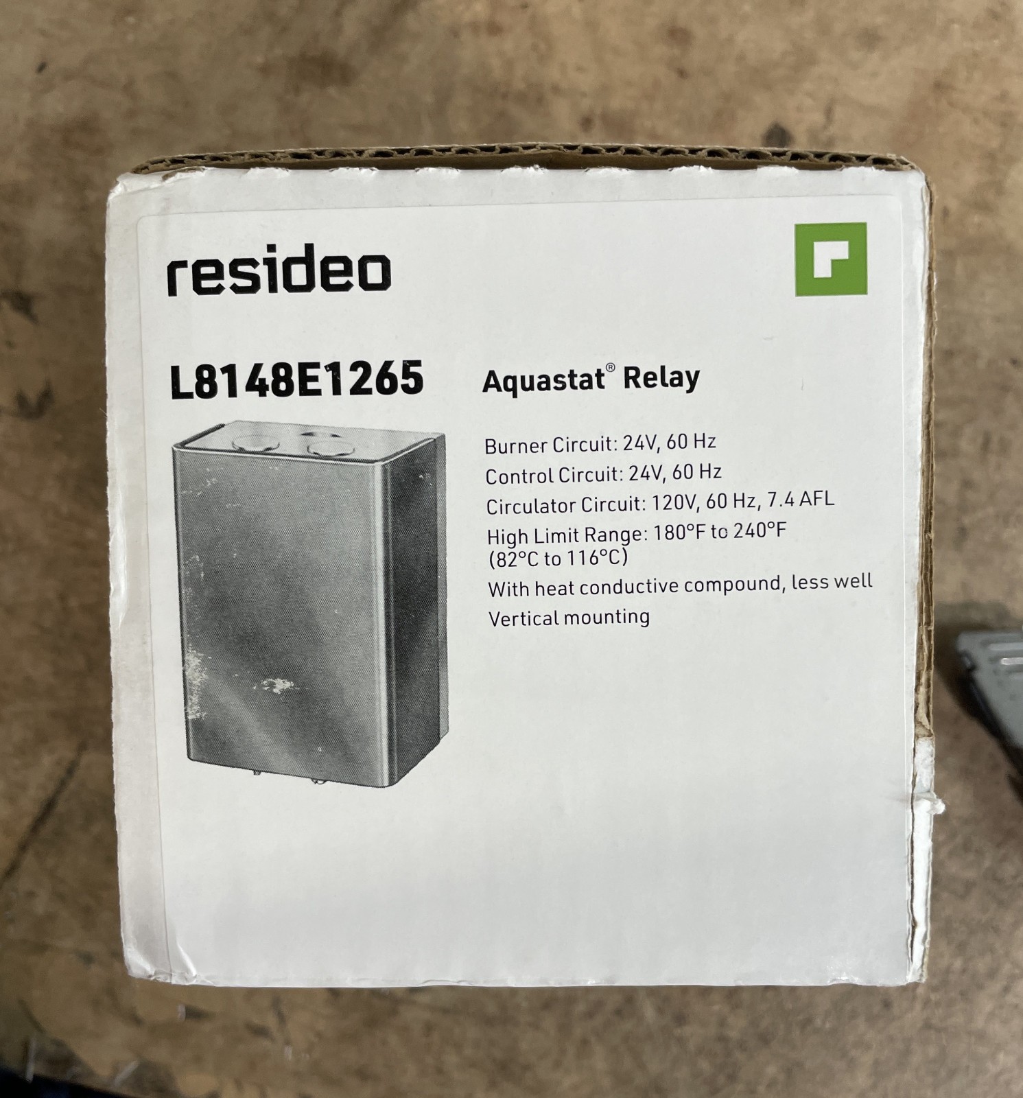 Resideo Honeywell L8148E1265 Aquastat Relay 180 – 240°F Range