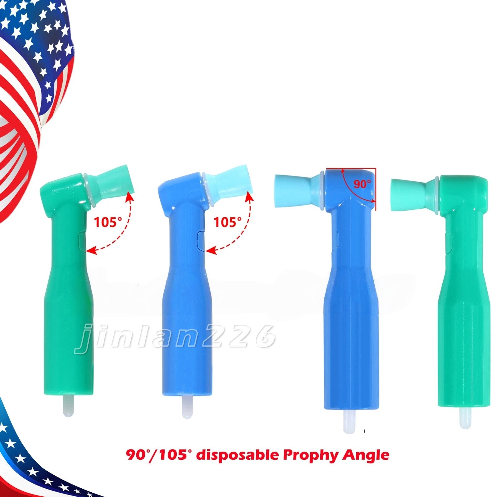 500pcs Dental Disposable Prophy Angle Soft or Firm Cup Latex-Free 4 Choice