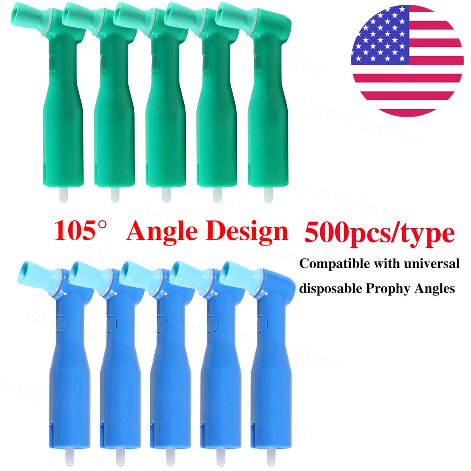 Dental Prophy Angles Brushes 90° 105° Rubber Teeth Whitening Polishing Cup Angle