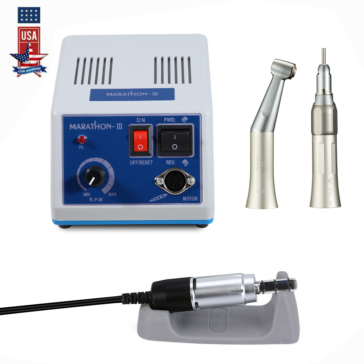 Dental Lab Electric Marathon Micromotor Polisher/Contra Angle/Straight Handpiece
