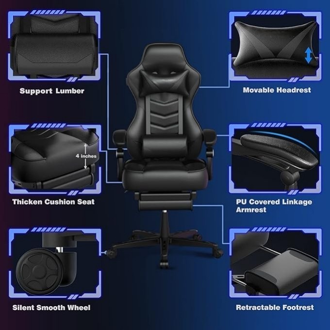 ELECWISH Criss Cross Legged Chair w/ Wheels Armless Swivel Office Desk Chair
