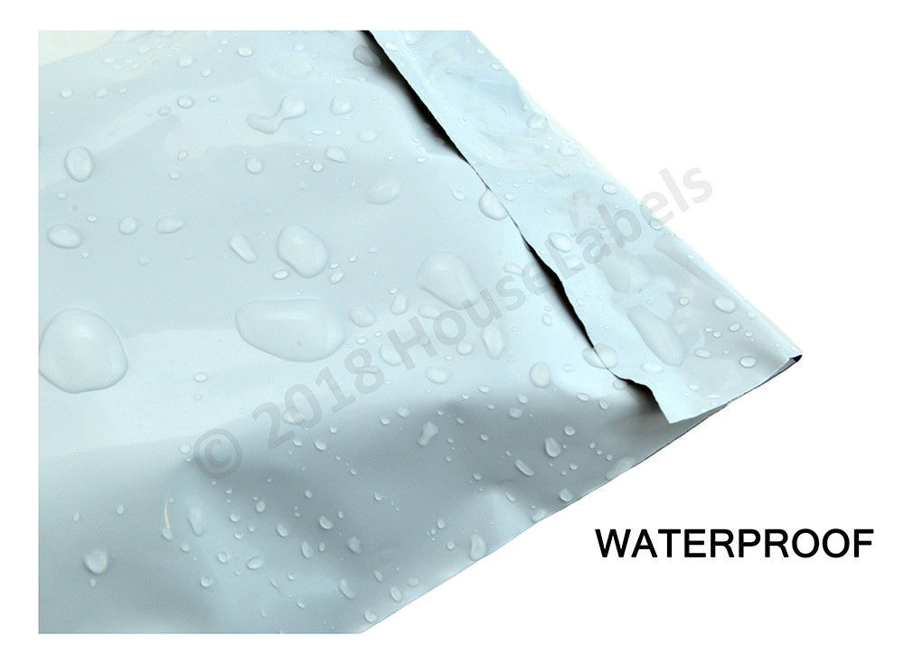 25-1000 POLY MAILER BAGS – HouseLabels – 2.35 MIL Thick White Shipping Envelopes
