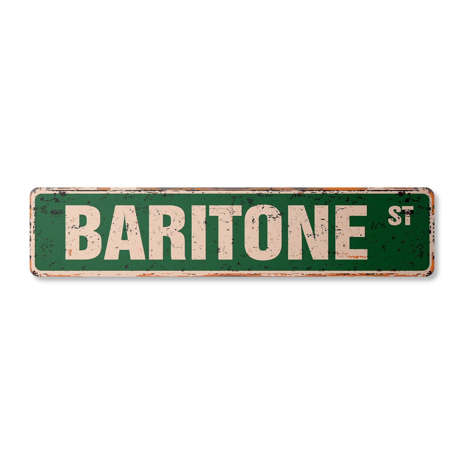 BARITONE Vintage Street Sign Metal Plastic singing singer music teacher vocal