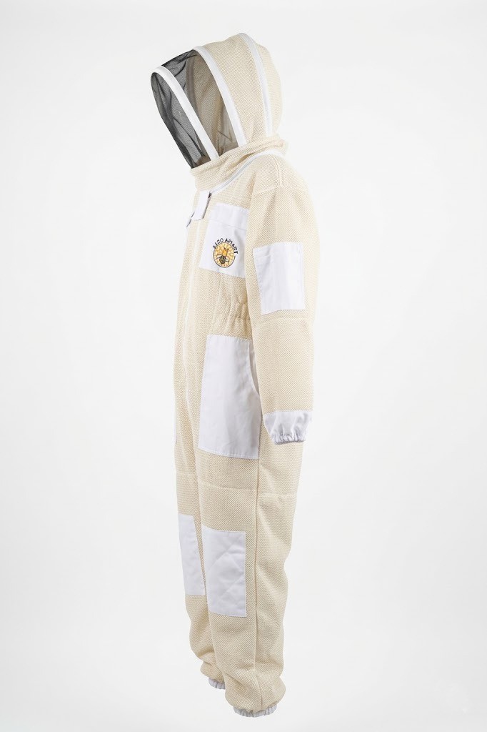 BEEKEEPING SUIT , Unisex 3 Layers Ventilated White – MEDIUM SIZE