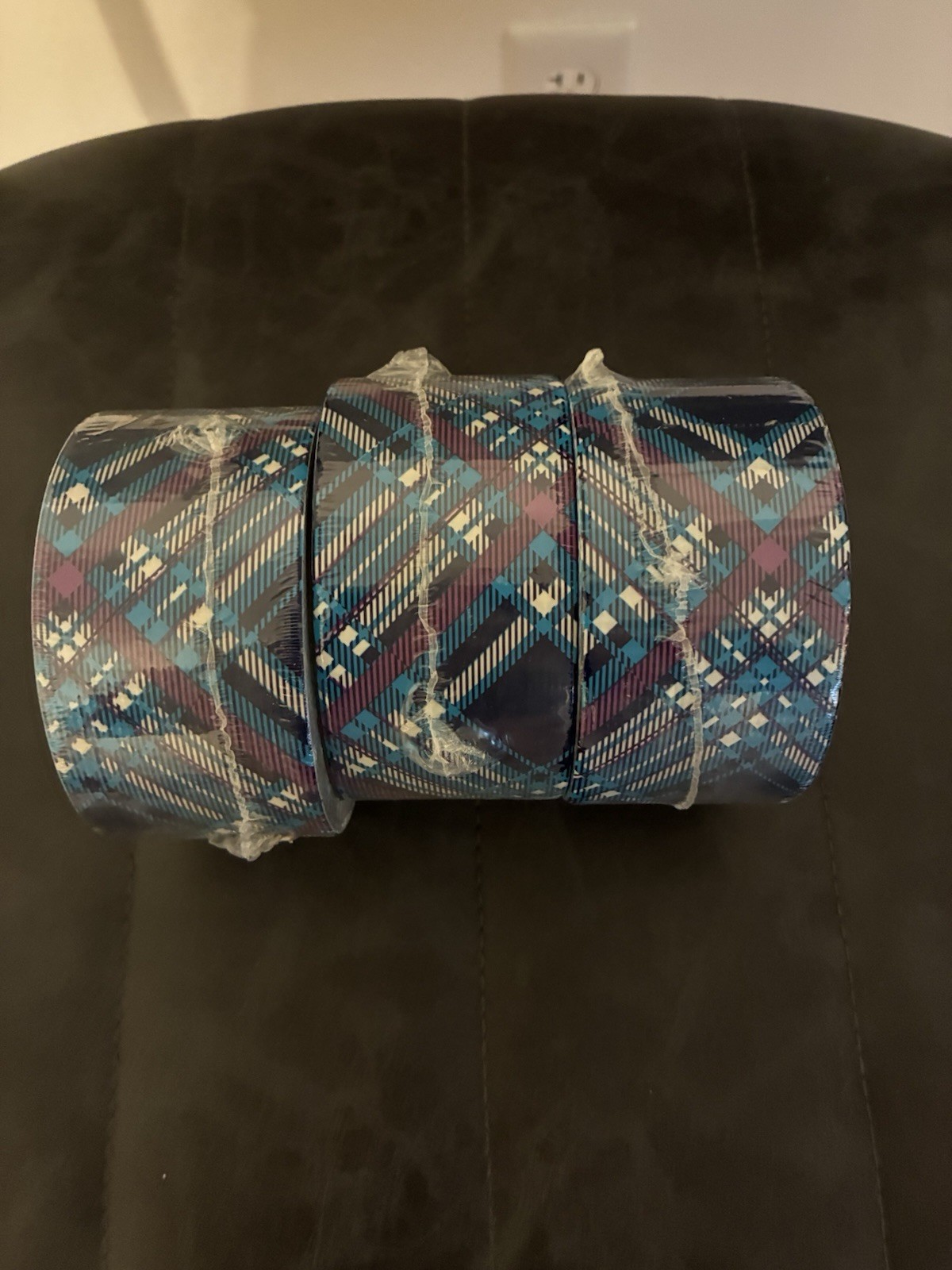 Plaid Patterned Packing Tape Roll Set