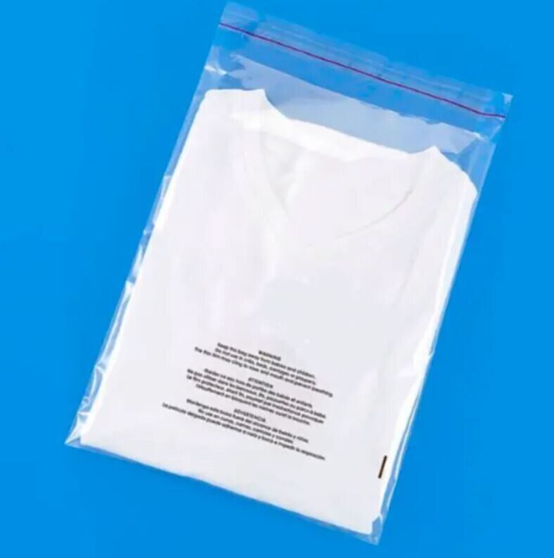 2000 Pcs 12X18 Poly Bags Suffocation Warning Clear Merchandise 1.5 mil Self Seal