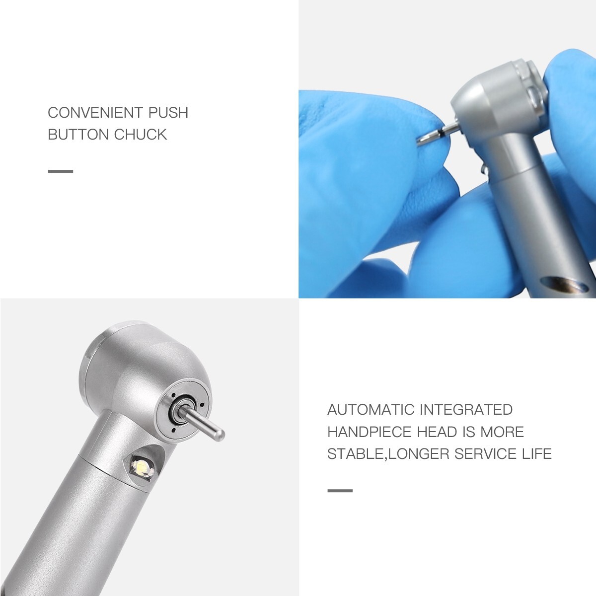 NSK Pana Max Style Dental LED High Low Speed Handpiece Kit Contra Angle 2/4Hole