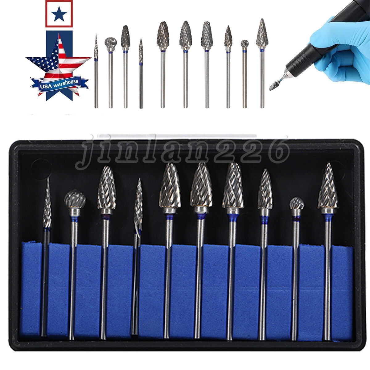Fresas Dentales de Carburo de Tungsteno Kit Endo Cutter Vástago HP 2.35mm