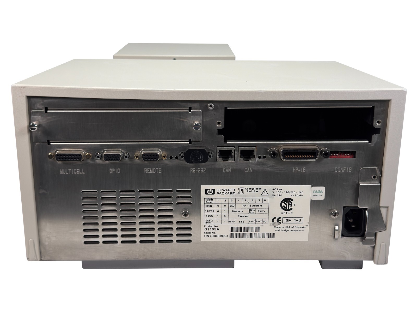 HP 8453 UV-Vis Spectrophotometer G1103A Diode Array – No Interface Card