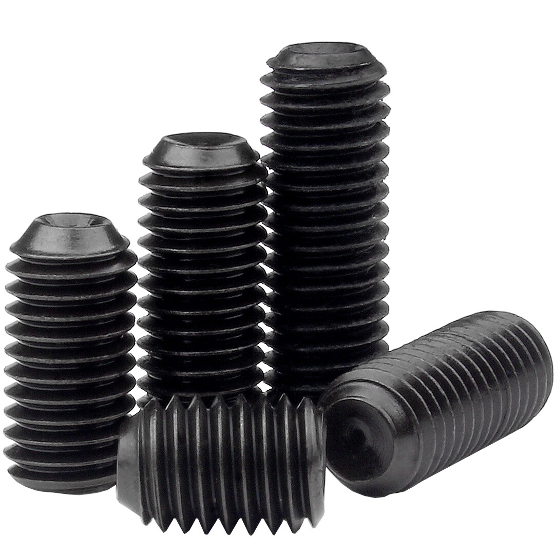 #8-32 – Cup Point Socket Set Screws Coarse SAE Alloy Steel w Thermal Black Oxide