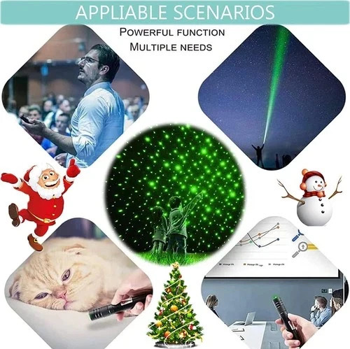 Green Presentation Laser Pointer Pen 1mW Class II Rechargeable Office Pointer