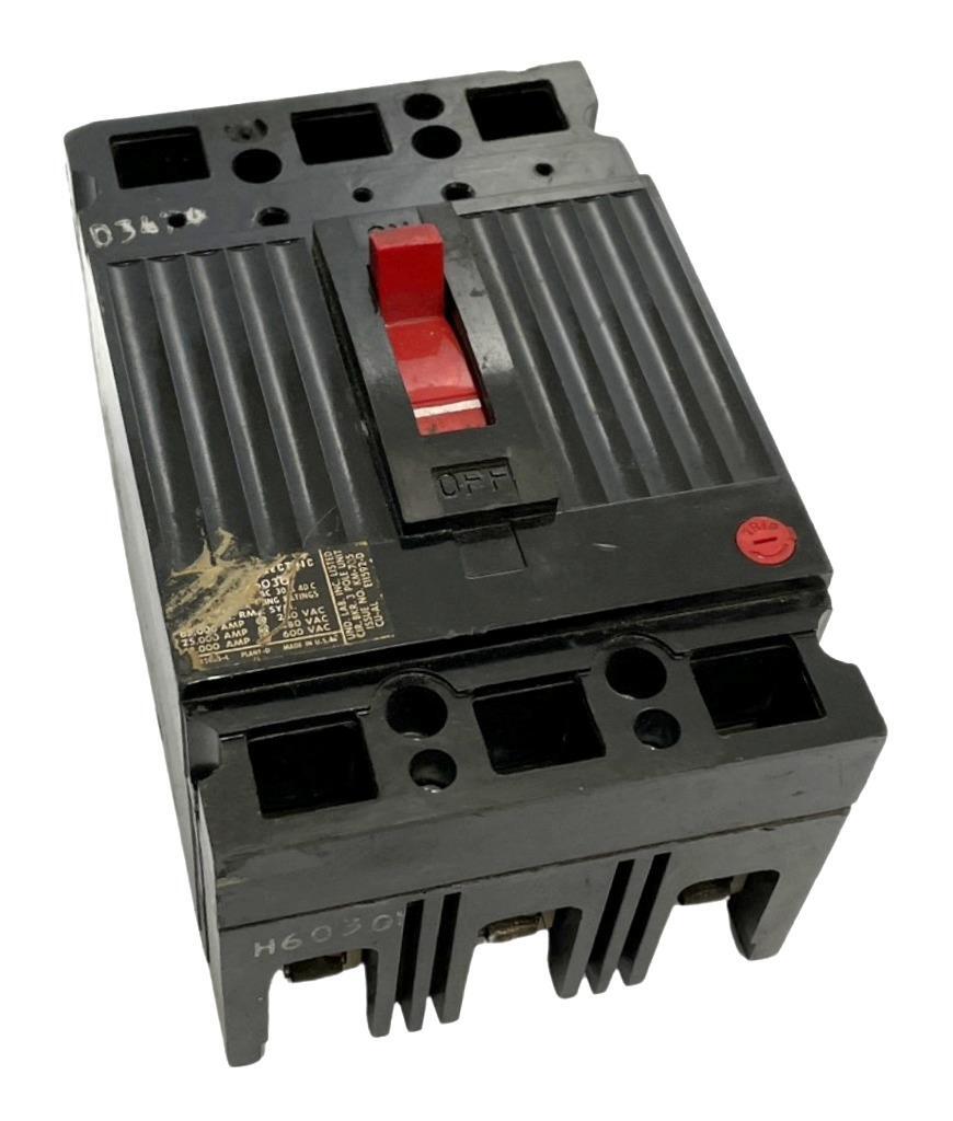 General Electric THED136030 3-Pole Circuit Breaker 30A 600VAC 3PH Bolt-On