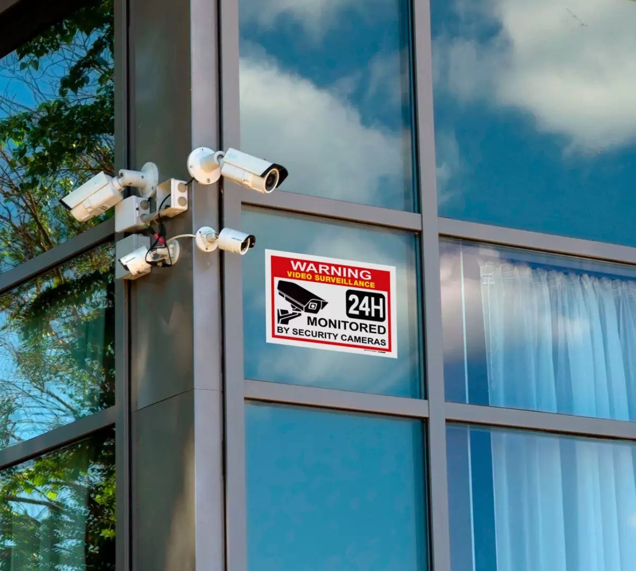 Smile You’re on Camera Sign Video Surveillance Signs 10″x 7″ UV Protected cctv