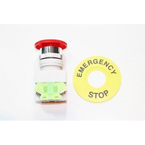 2 Pcs x Red Mushroom Emergency Stop Push Button Switch NO + NC 22mm CNC Gecko