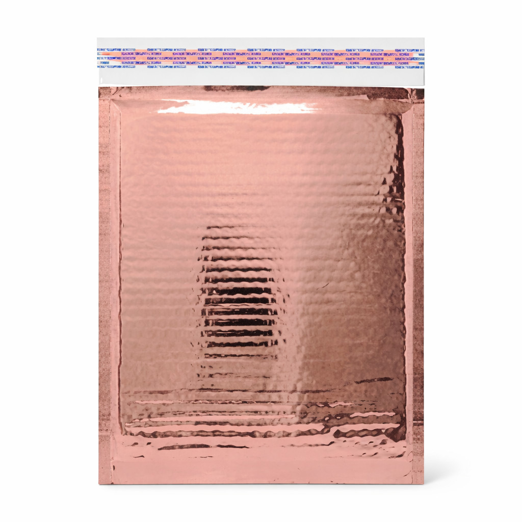 #0 6.5×9 Rose Gold Metallic Bubble Mailers Padded Foil Peel & Seal 20-500