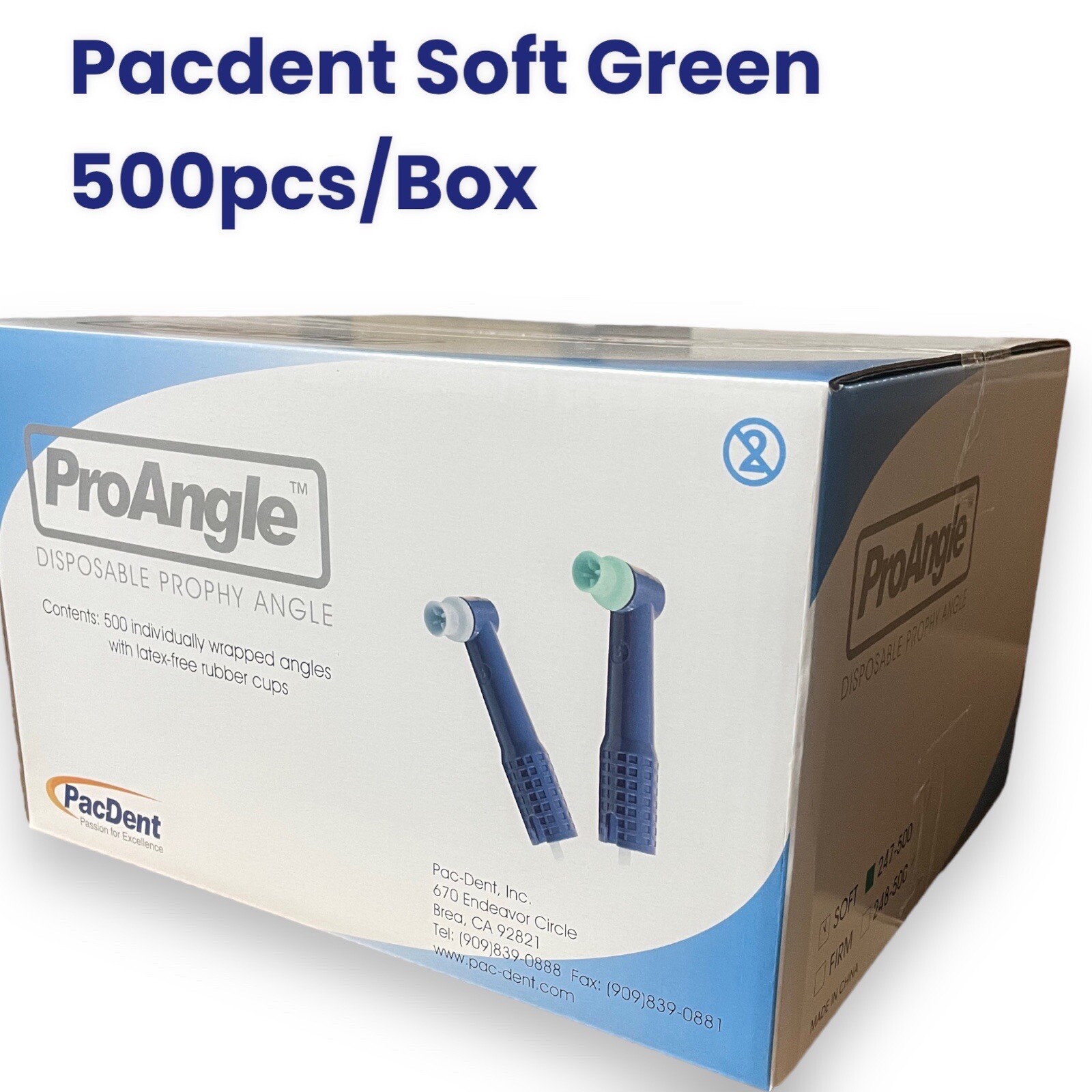 Dental Disposable Prophy Angles 500 Proangle – Soft cup Pacdent 500pcs/Cs