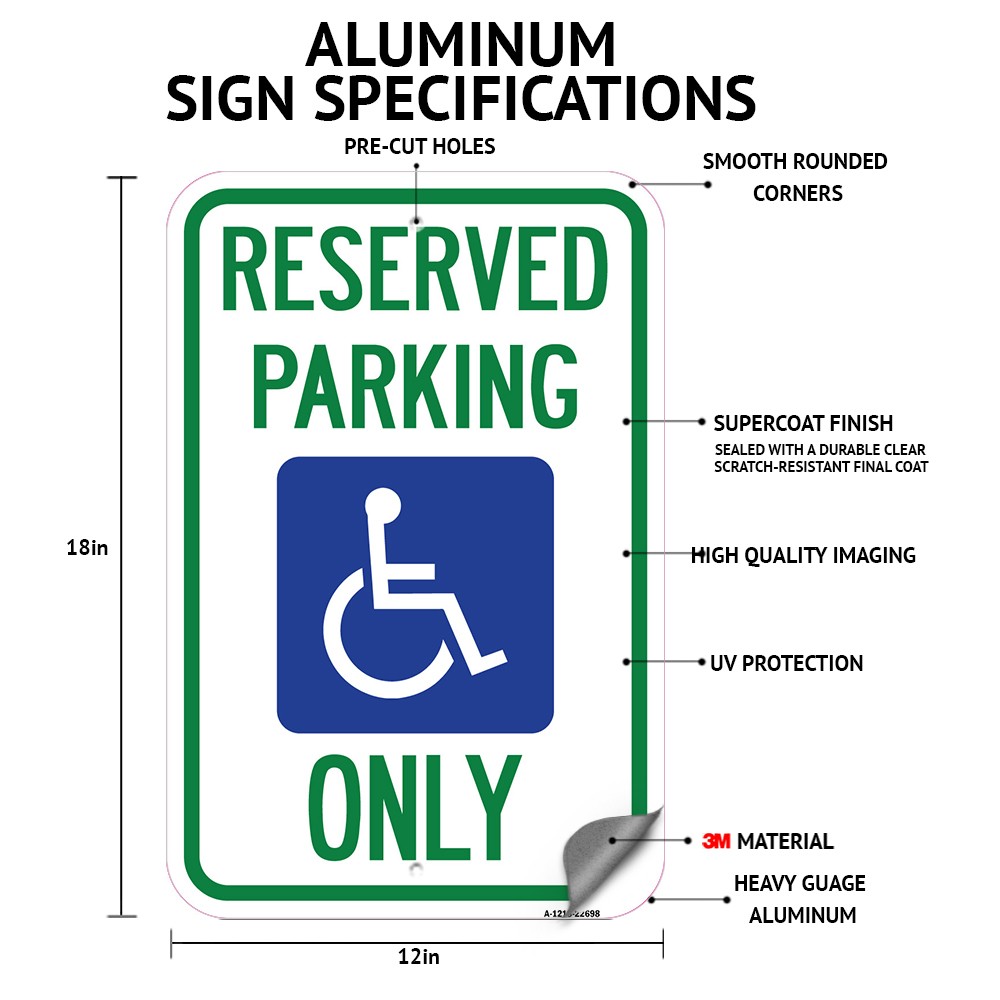 Slow Speed Bump Heavy Gauge Aluminum Parking Sign Rust Proof