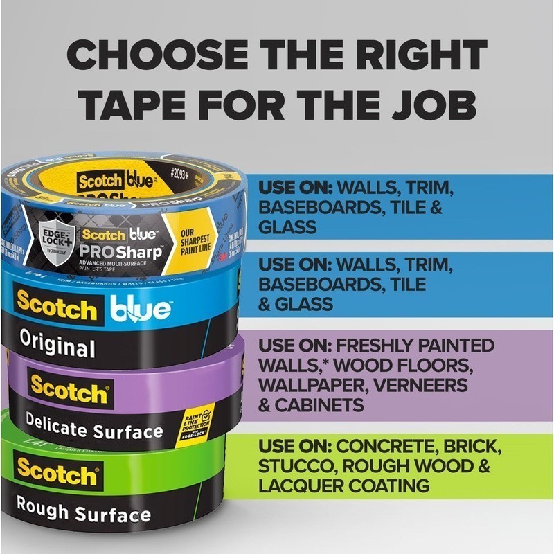 Multi-Surface Painters Tape Removable Indoor Outdoor UV Resistant 14 Days New