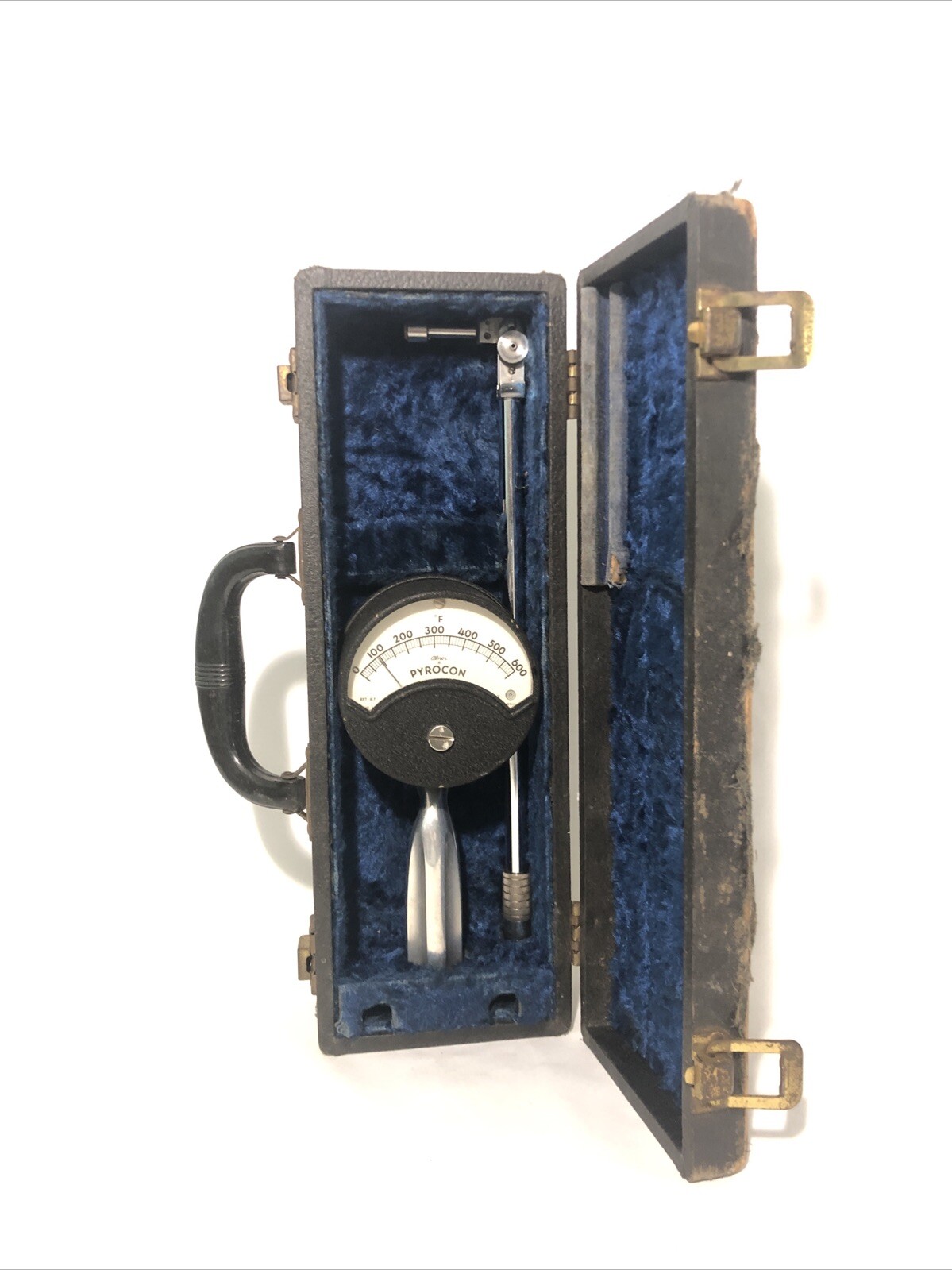 ALNOR PYROCON SURFACE TEMPERATURE THERMOMETER-TYPE 4000A HAND HELD W/ Case-VTG
