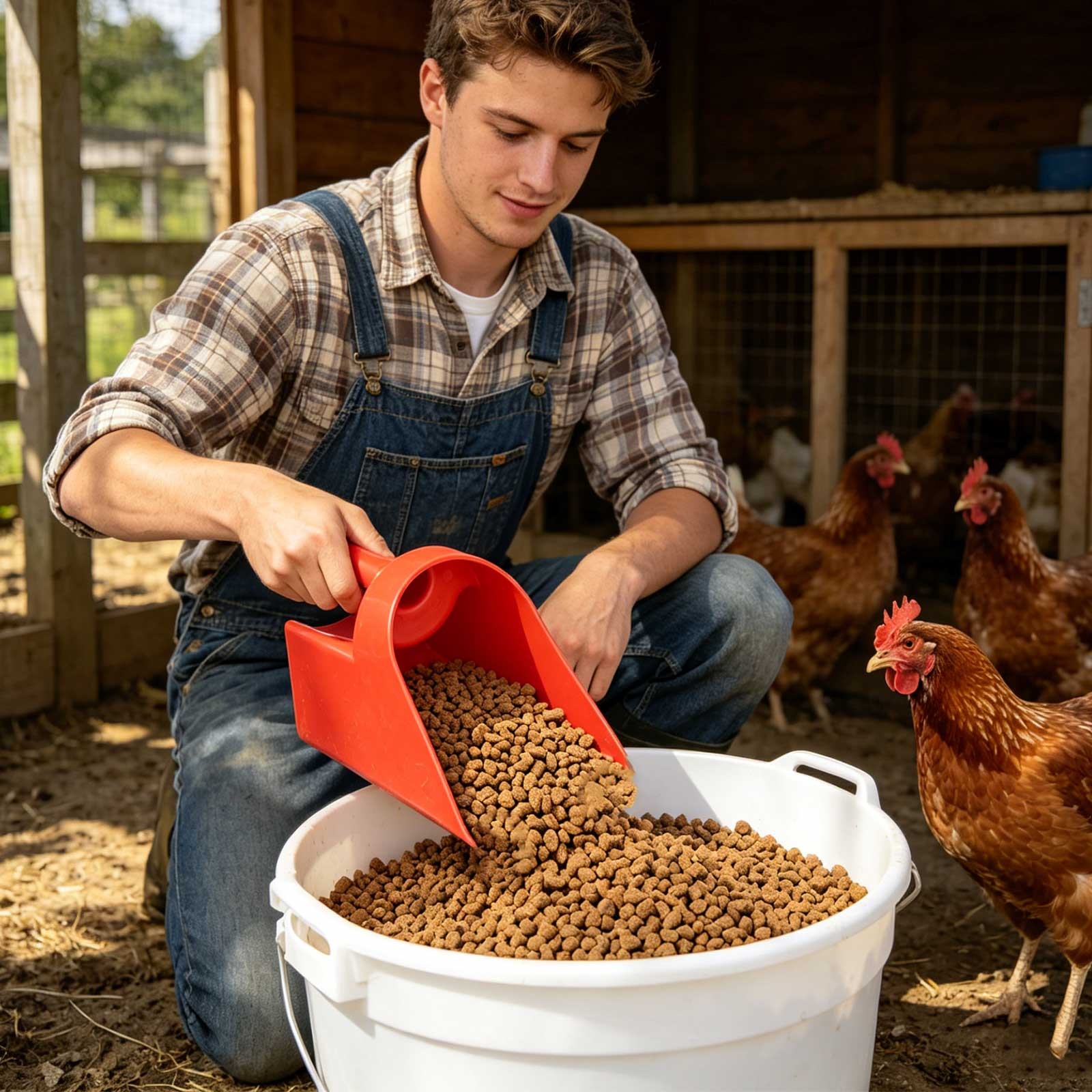 Feed Scoop Grain Shovel Plastic for Horse Chicken Pet Food Seed Farm Stable Tool
