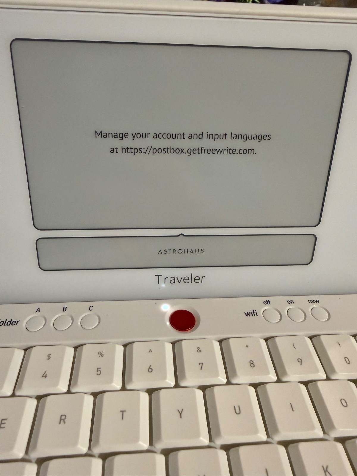 Astrohaus Freewrite Traveler-Excellent Condition (Original Box & Cord Included)