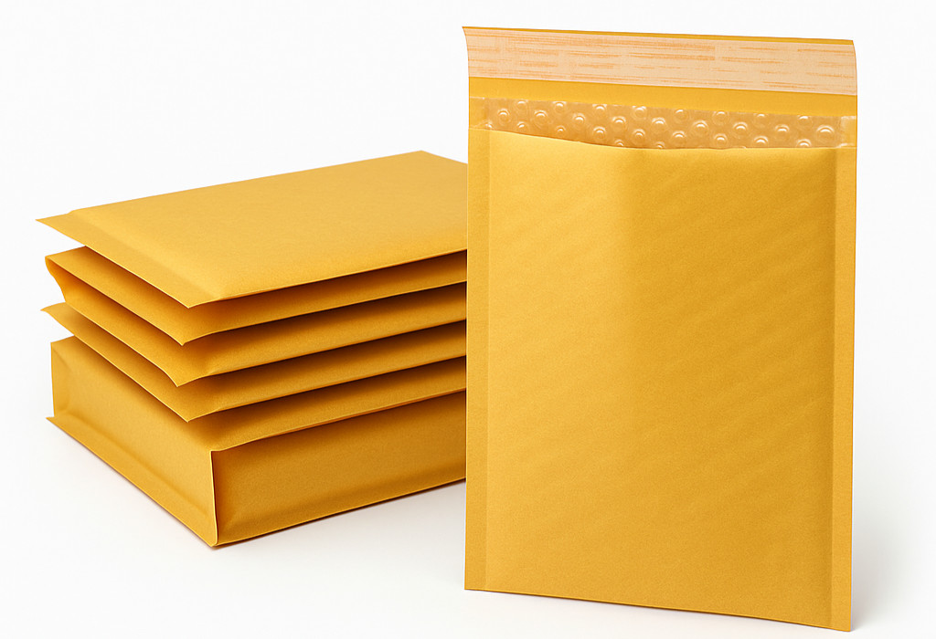 500 Kraft Bubble Mailers #000 4×8 Padded Shipping Envelopes Bulk Self Seal