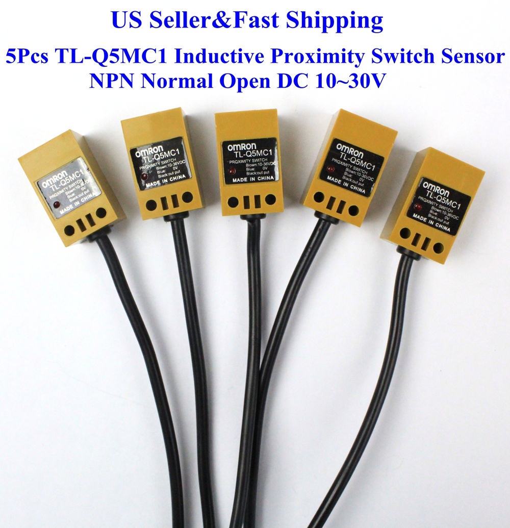 5Pcs TL-Q5MC1 Inductive Proximity Switch Sensor NPN Normal Open DC 10~30V US