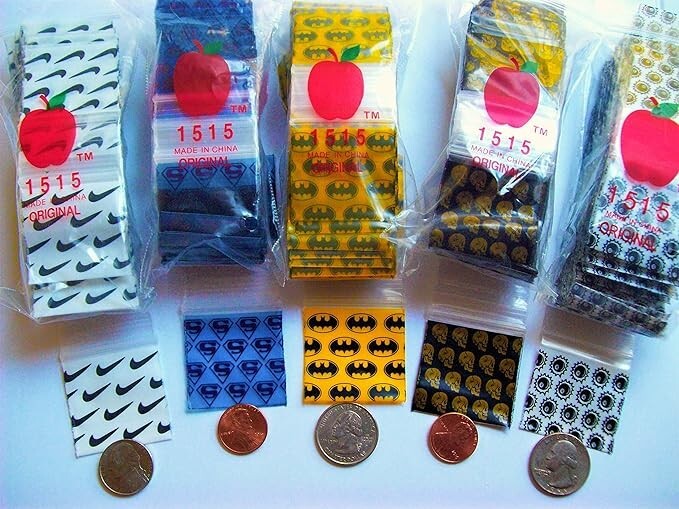 700pcs Mini Zip-Lock Baggies 1.5″ x 1.5″ ALL PREMIUM PATTERNS! ASSORTED MIX!