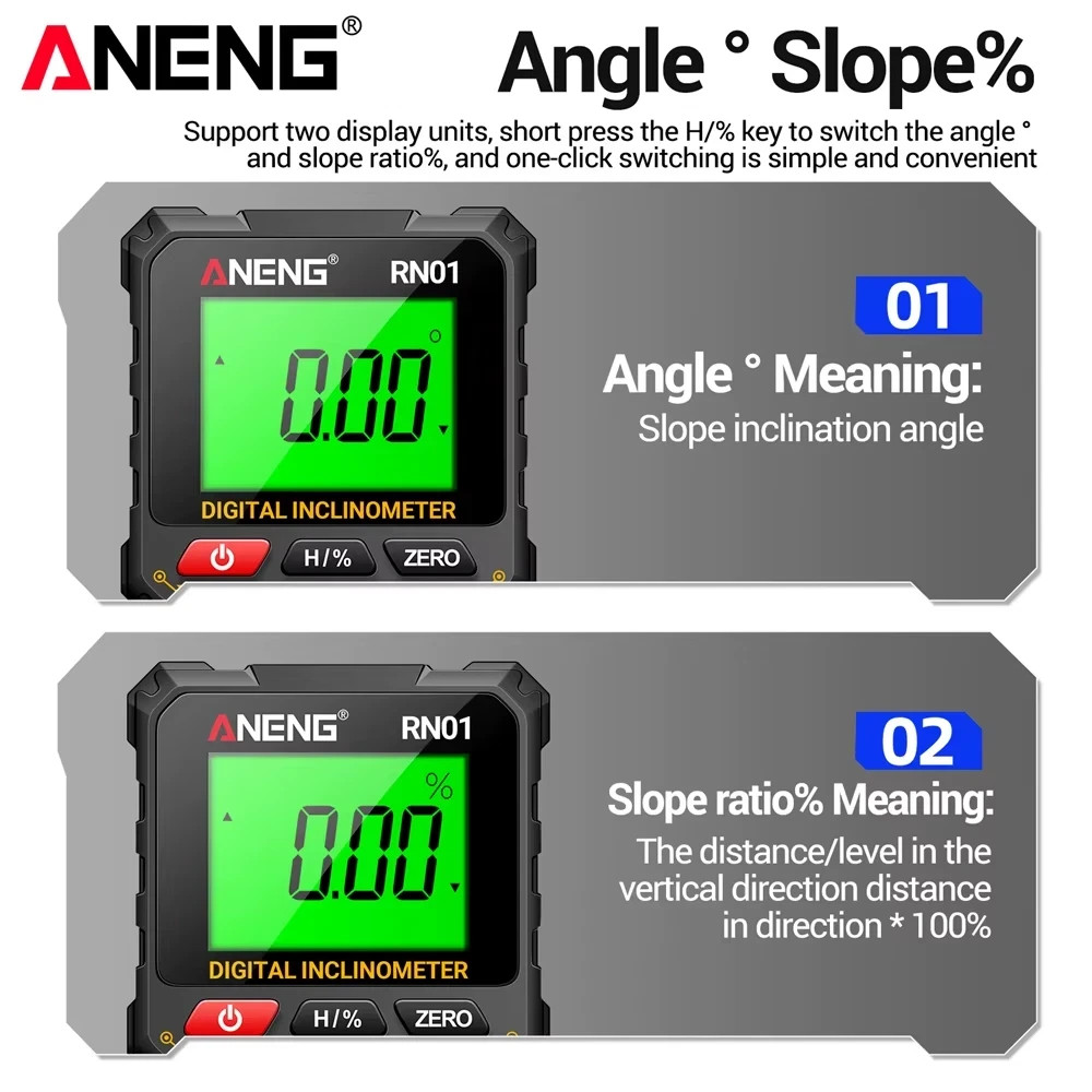 Magnetic Digital Level Box Gauge Angle Meter Finder Protractor Inclinometer