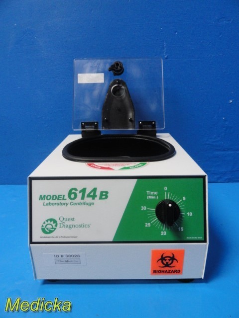 Drucker 614B Quest Laboratory Centrifuge W/ 6-Place Fixed-Angle Rotor ~ 38028