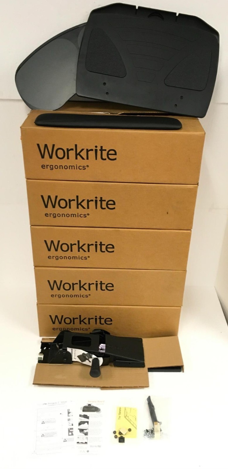 NEW WorkRite 2118-22J Adjustable Ergonomic Desk Banana KeyBoard 22″ and Mouse