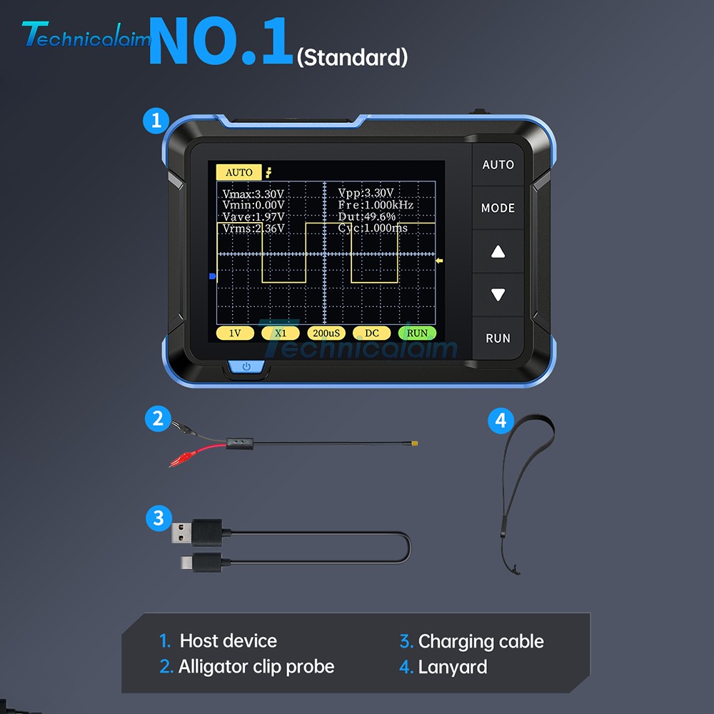 FNIRSI DSO152 Mini Handheld Oscilloscope Type-C Portable Digital Oscilloscope US