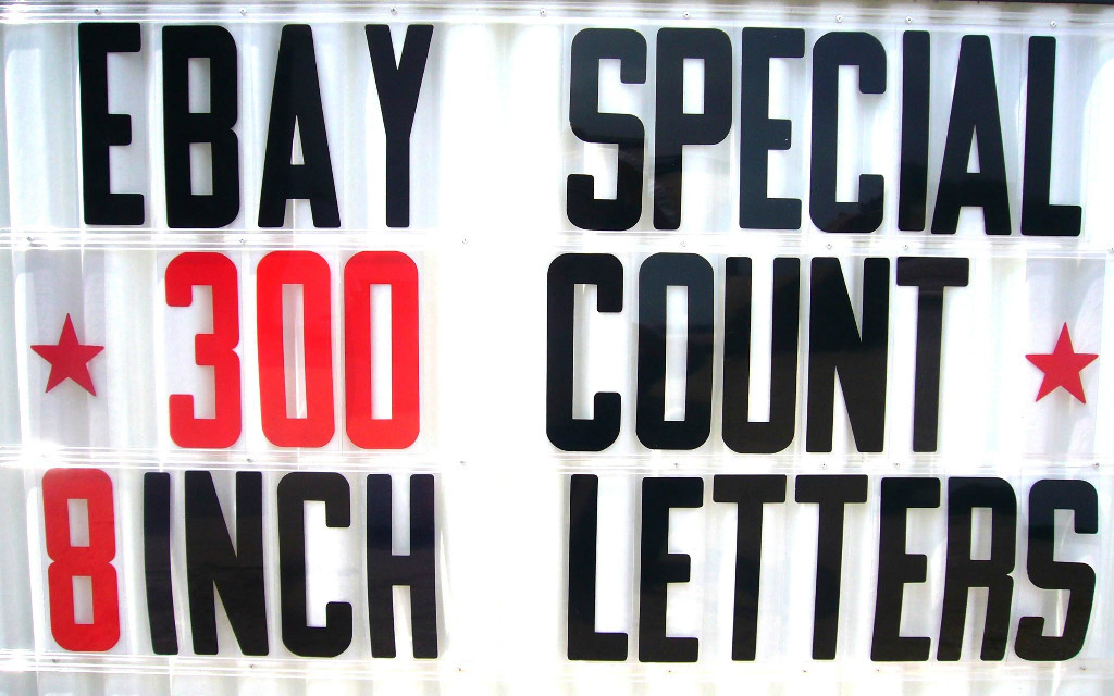 300 Changeable Flex Letters for Portable Outdoor Marquee Signs 8″ on 8 7/8″ back