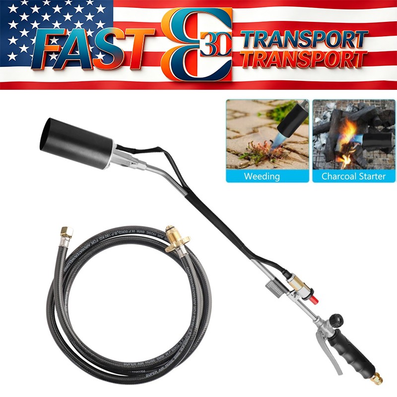 Propane Torch Weed Burner, Adjustable Flame Thrower with Detachable Handle, Blow