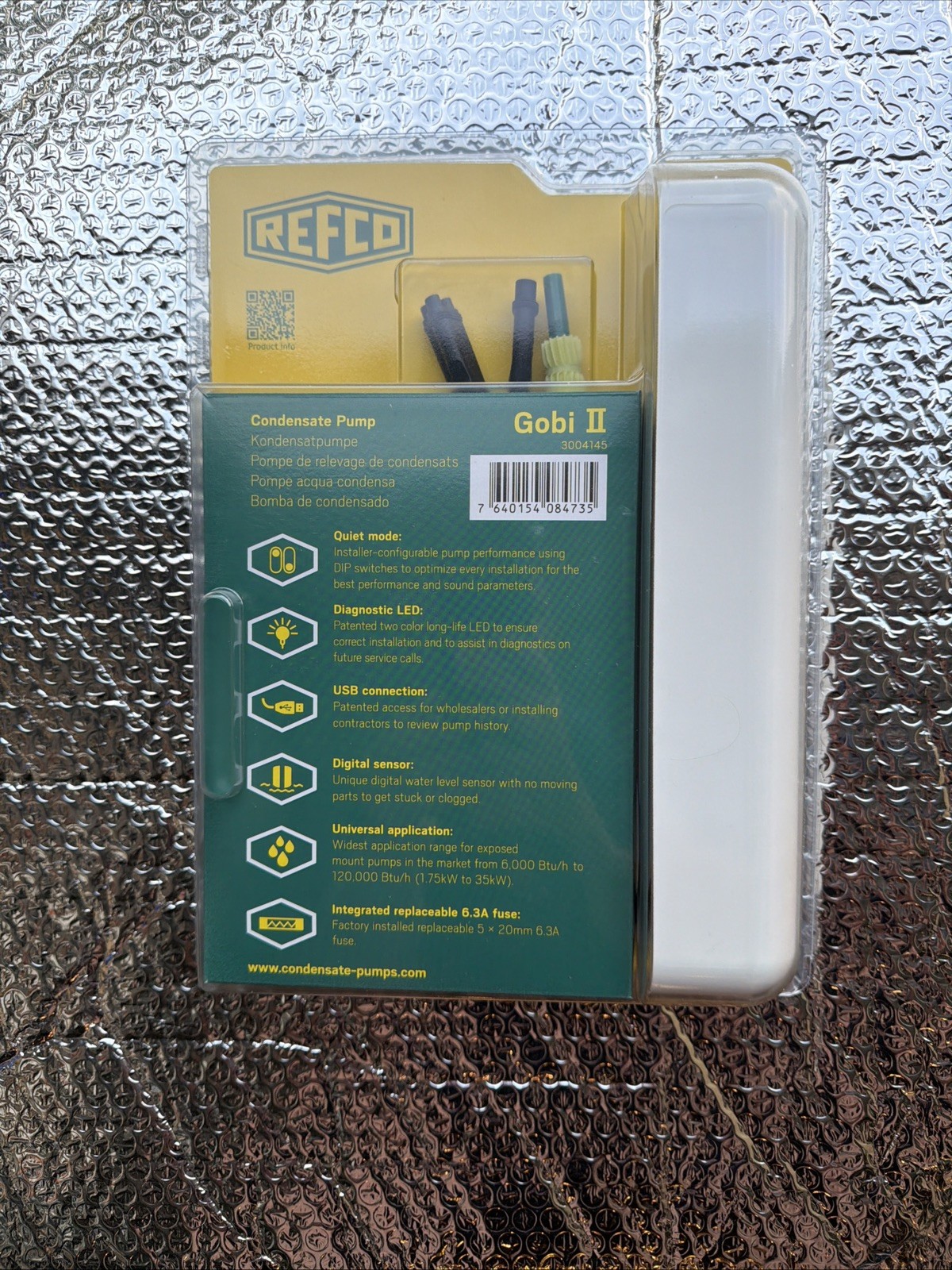 REFCO Gobi II Mini split Condensate Pump 3004145 Quiet Mode, Diagnostic LED, USB