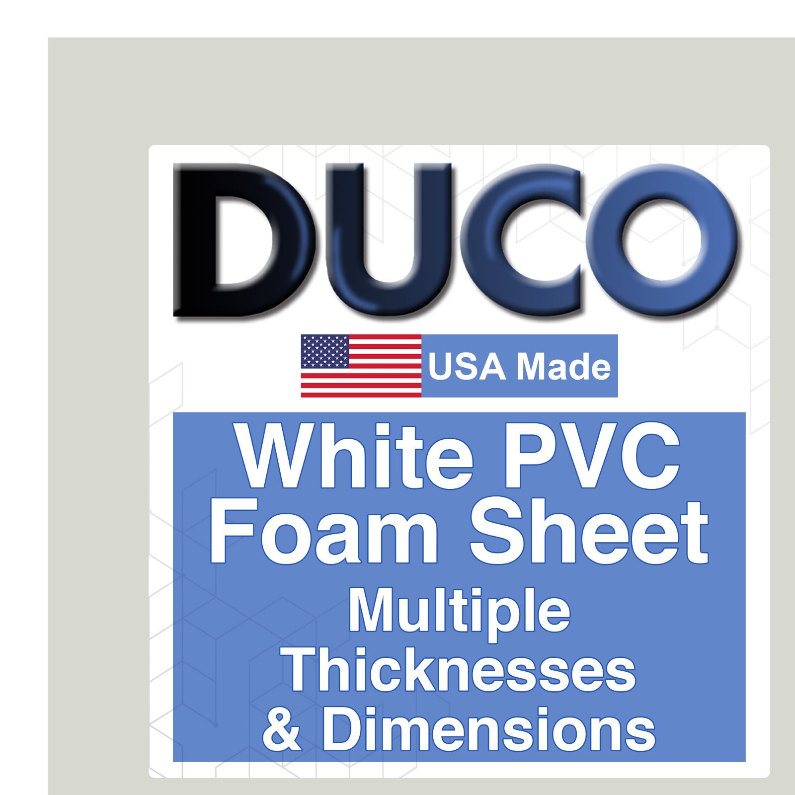 Duco Plus Closed Cell PVC Foam Board Plastic Sheets White DIY Signage, Displays