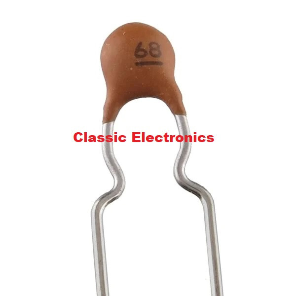 Lot of 50 68pF 100V Ceramic Disc Capacitors For Cobra 25 & 29 USA Seller
