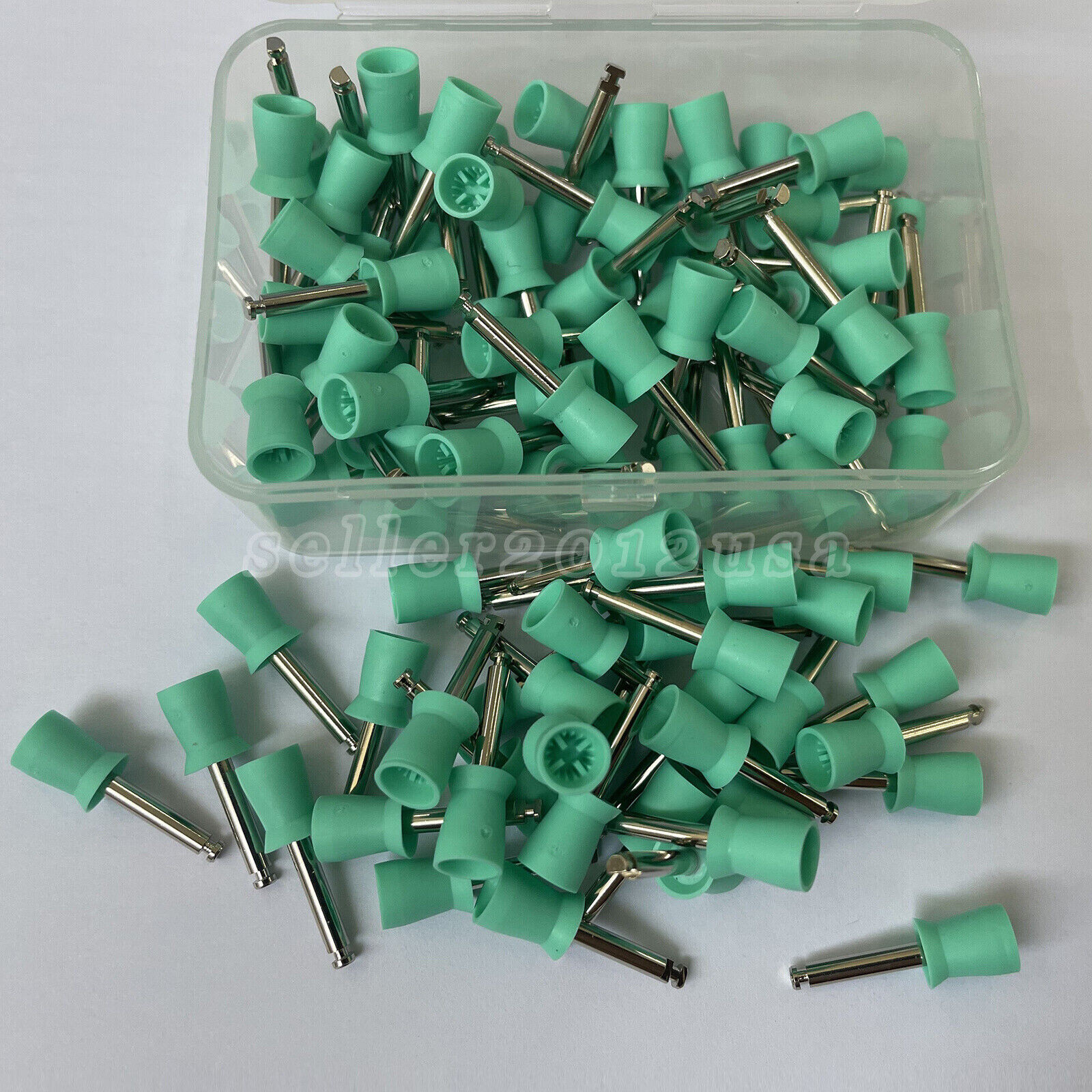 100Pcs Dental dentist Rubber Prophy Tooth Polish Cups Brushes Polishing green us