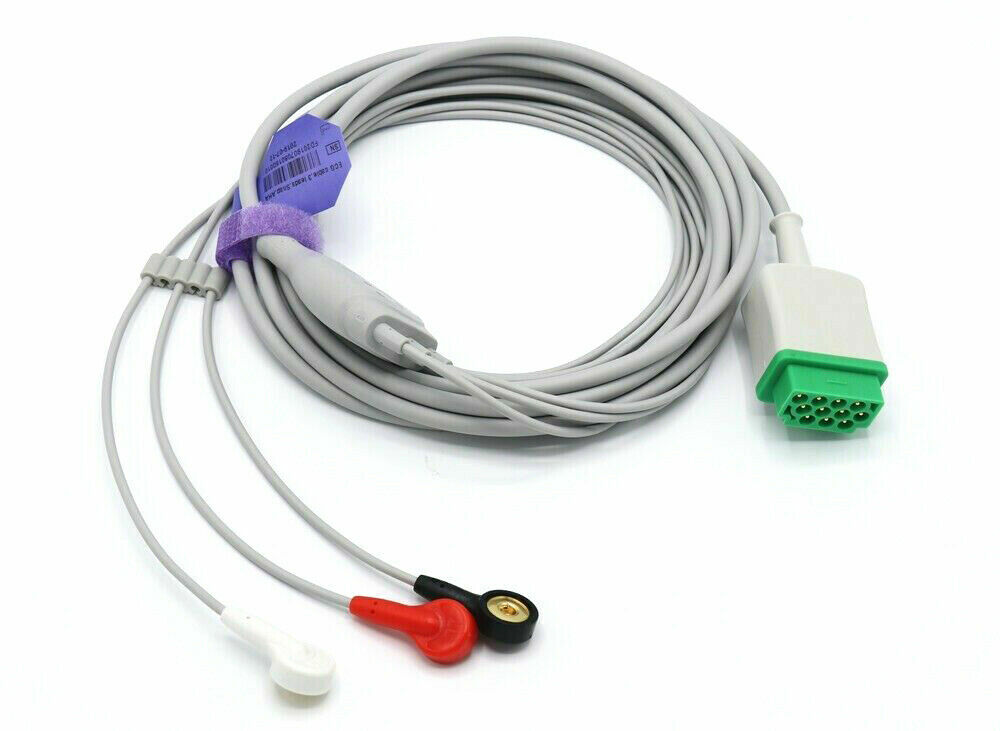 GE Marquette Accessories Bundle – Cuff, Hose, SpO2, ECG, Temperature – USA